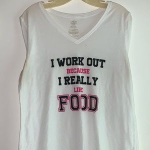 “I Work Out Because I Really Like Food” T Shirt